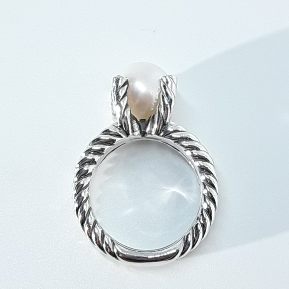David Yurman Cable Classics Pearl Ring with Pavé Diamonds - Image 7